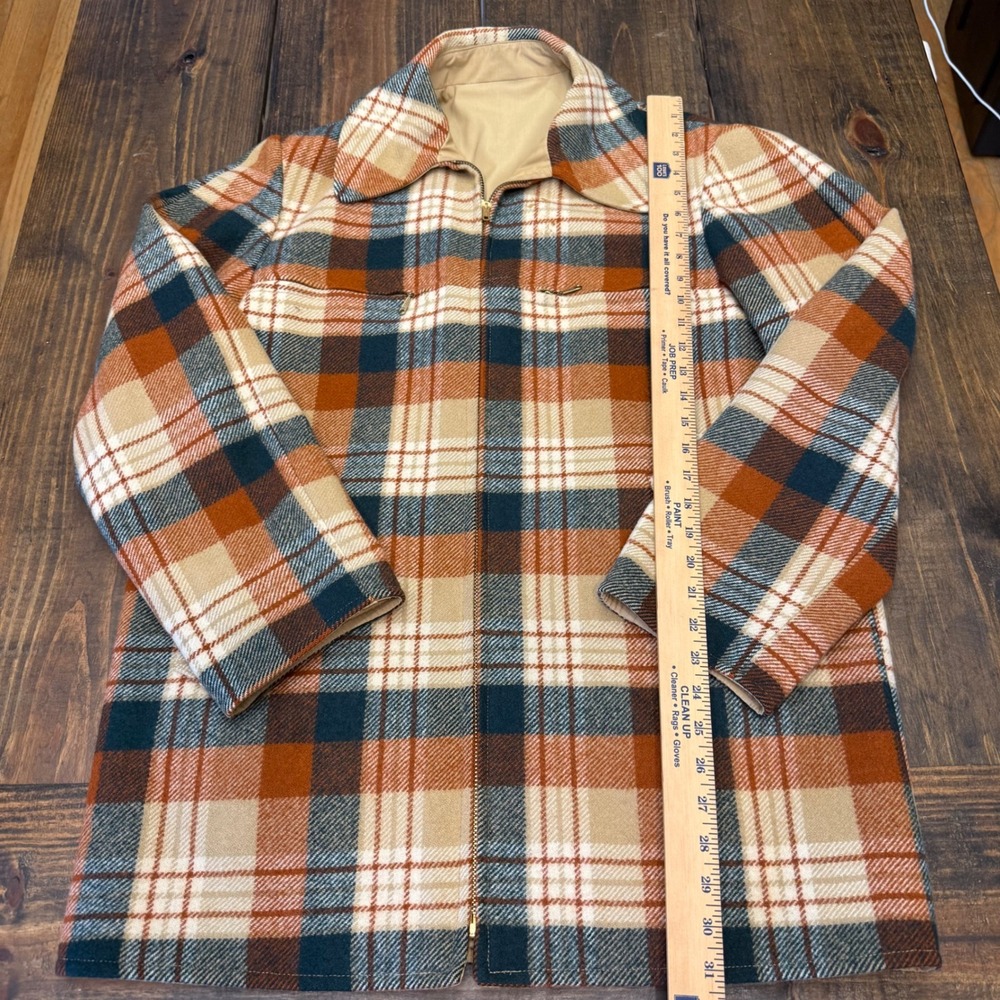 Pendleton 100% wool reversible jacket, vintage 19… - image 4